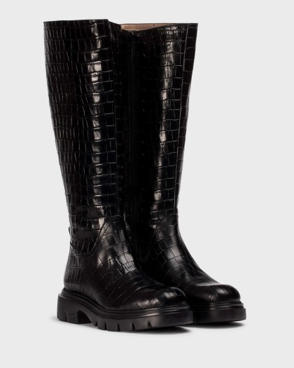 Wonders.com | Black Coco BONES 04 Boots A-4304 AUSTRAL/OR