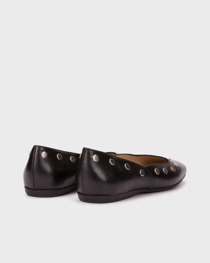 Bailarinas hechas en España de piel en color negro. Perfectas para cualquier ocasión