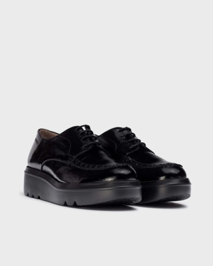 Wonders.com | Black LEE Blucher Shoe A-2831 MENORCA