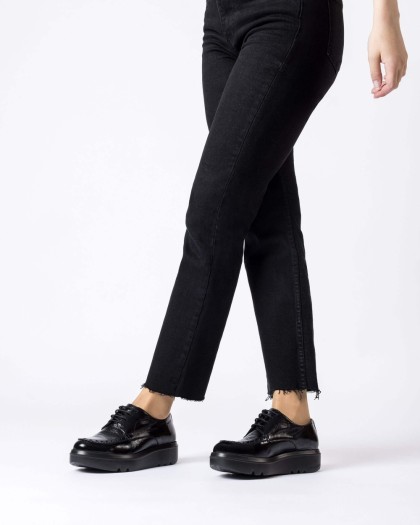 Wonders.com | Black LEE Blucher Shoe A-2831 MENORCA