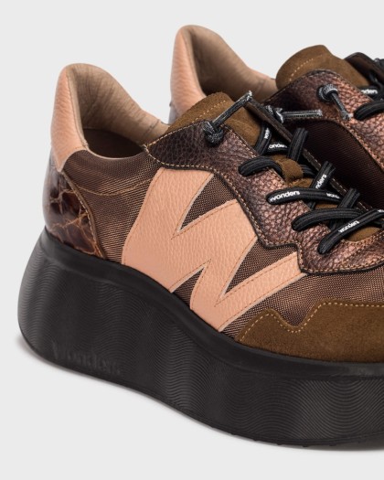 Wonders.com | Brown ROMA 31 Sneakers A-3631 COMB.