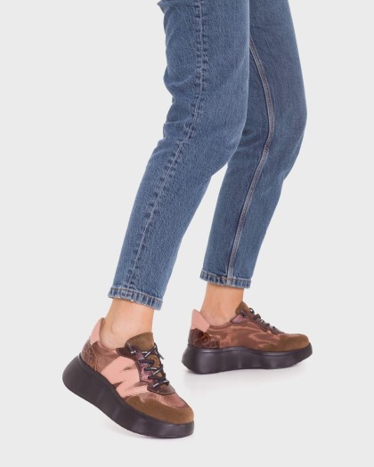 Wonders.com | Brown ROMA 31 Sneakers A-3631 COMB.