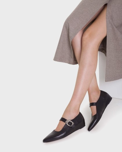 Wonders.com | Black TRIANA 02 Ballerina A-3830 VELVET