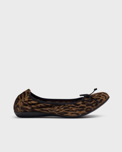 Wonders.com | Animal Print BO Ballet Flat A-61112 CALIPSO/VE
