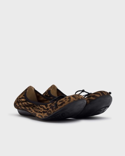 Wonders.com | Animal Print BO Ballet Flat A-61112 CALIPSO/VE