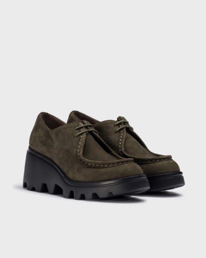 Wonders.com | Green AMALIA Wallaby Shoe G-7005 NUBUK