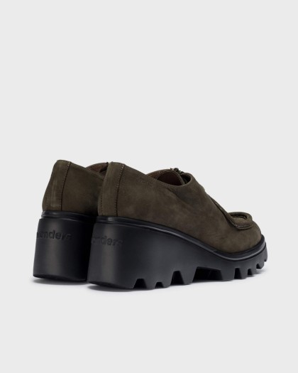 Wonders.com | Green AMALIA Wallaby Shoe G-7005 NUBUK