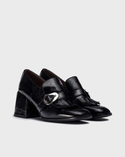 Wonders.com | Black VICTORIA 01 Loafers H-6401 DAMASCO