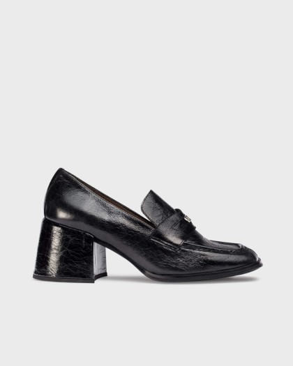 Wonders.com | Black VICTORIA 02 Loafers H-6402 DAMASCO
