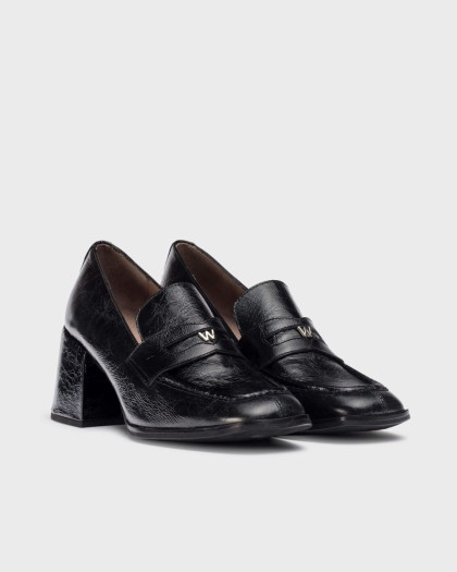 Wonders.com | Black VICTORIA 02 Loafers H-6402 DAMASCO