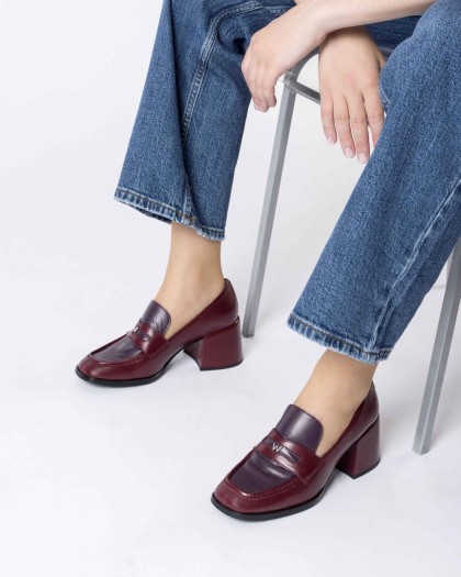 Wonders.com | Burgundy VICTORIA 02 Loafers H-6402 ISEO