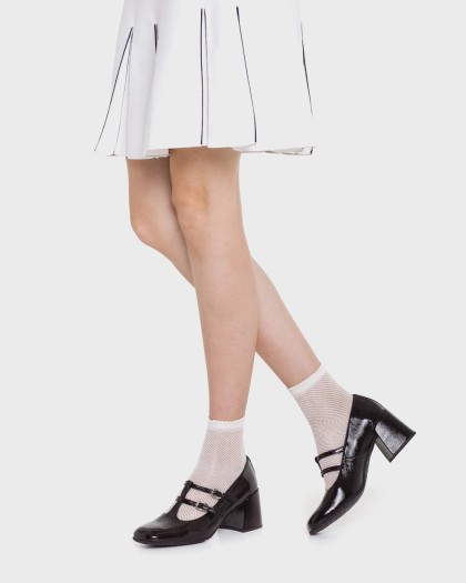 Wonders.com | Black AURA 02 Mary Janes H-6602 LACK