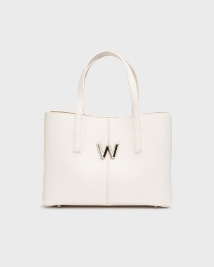 Wonders.com | White RIVA Tote WB-53301 COMB.