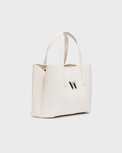 Wonders.com | White RIVA Tote WB-53301 COMB.