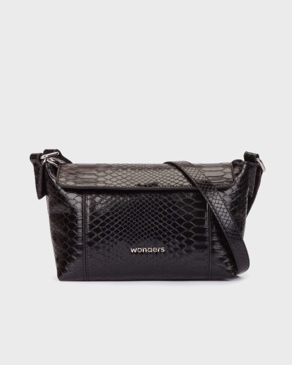 Wonders.com | Bolso NIMA Coco Negro WB-56007 SERPIENTE