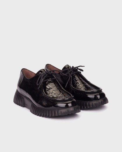 Wonders.com | Wallabee FLEXFLY 23 Negros A-4423 LACK/GAKIL