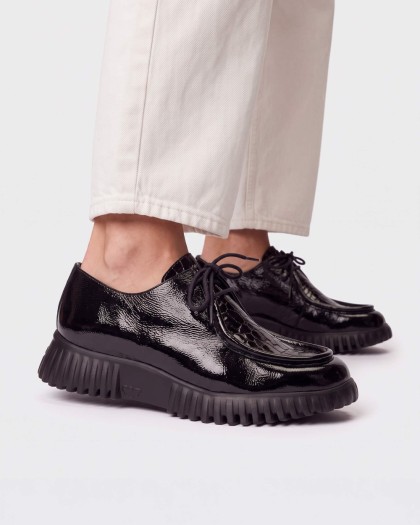 Wonders.com | Wallabee FLEXFLY 23 Negros A-4423 LACK/GAKIL