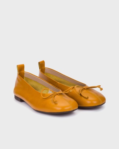 Wonders.com | Bailarinas LULU 10 Mostaza A-4710 VELVET