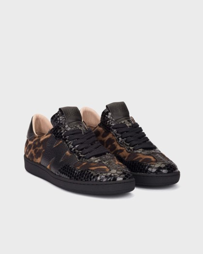 Wonders.com | Deportivas NUBIA 01 Animal Print AP-2010 COMB.PNEGR